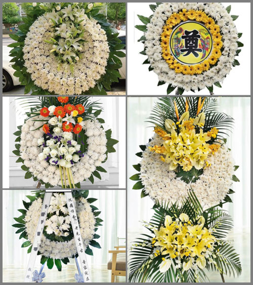 广东广州市花都区梯面镇横坑村花圈速递